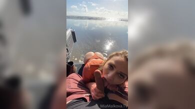 MiaMalkova Lake Blowjob Video Onlyfans POV