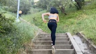 AudreyBitoni Stairs Workout Video Onlyfans