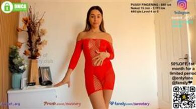sweet_ary Red Dress Strip Chaturbate