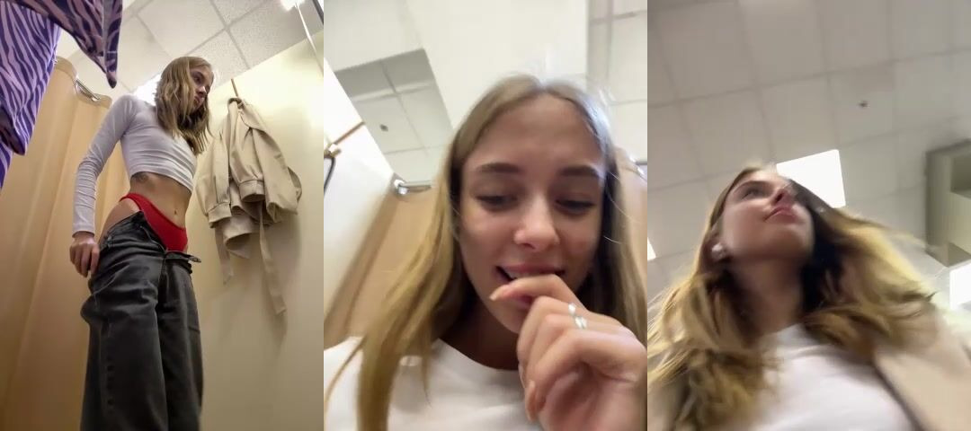 Skinny Teen Public Fitting Room