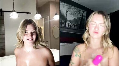 TheCourtneyNextDoor Live Stream with Friend Dildo Cum Onlyfans
