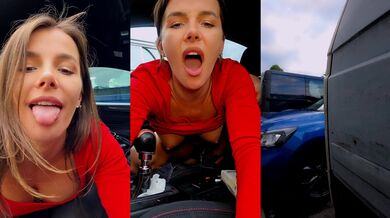 Fit_vic Dildo Pussy in Car & Hook Ride on Parking Lot Stripchat