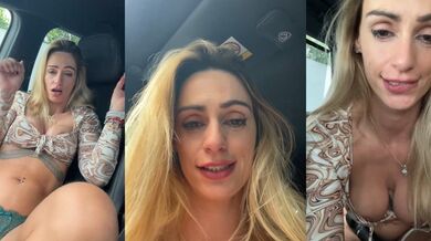 ericafontex Transparent Panties Pussy Play in Car Stripchat