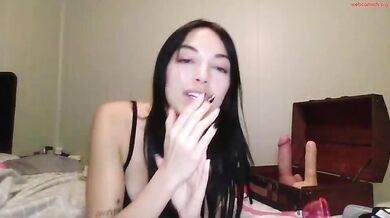 danidivina777 Dildo Ride while BoyFriend Watching Chaturbate