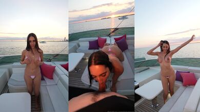 IzzyGreen Yacht POV Sextape in Sunset Onlyfans