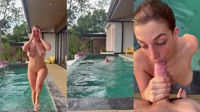 MegMariiee Balcony Pool Swim & POV Blowjob Onlyfans