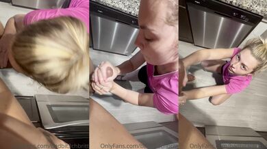 Badbrittxoxo Blow & Jerk Off Cock in Kitchen & Gets Facial Onlyfans