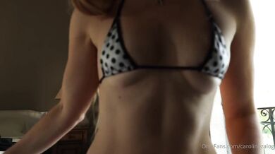 Caroline Zalog Tiny Thongs Try On Onlyfans