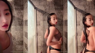 LilMariko Onlyfans Wet Shirt Shower Strip