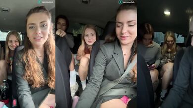 Mariid Strip Nude With Friends In Car Stripchat
